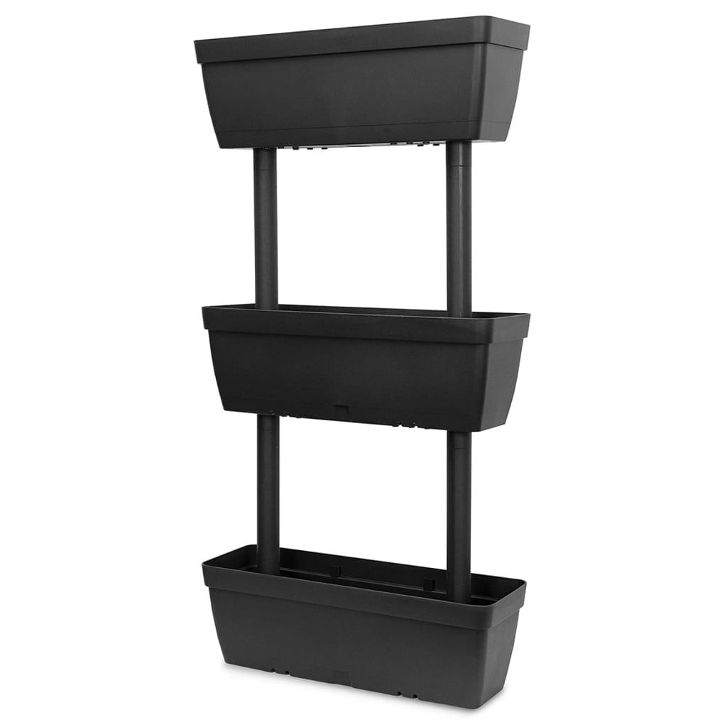 Ζαρντινιέρα Κήπου 3 τεμ. Ανθρακί 100 εκ. - PAKOBAZAAR