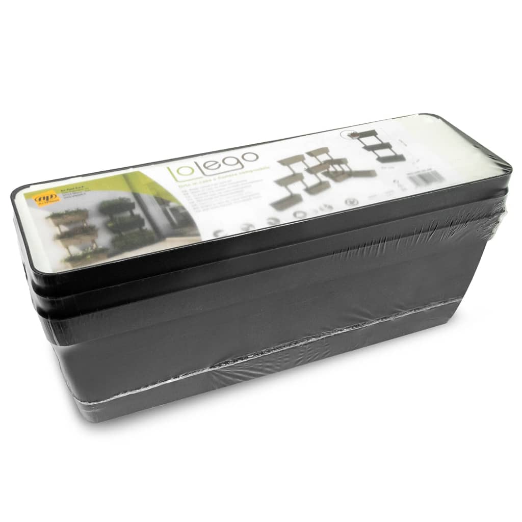 Ζαρντινιέρες Κήπου 6 τεμ. Ανθρακί 100 εκ. - PAKOBAZAAR