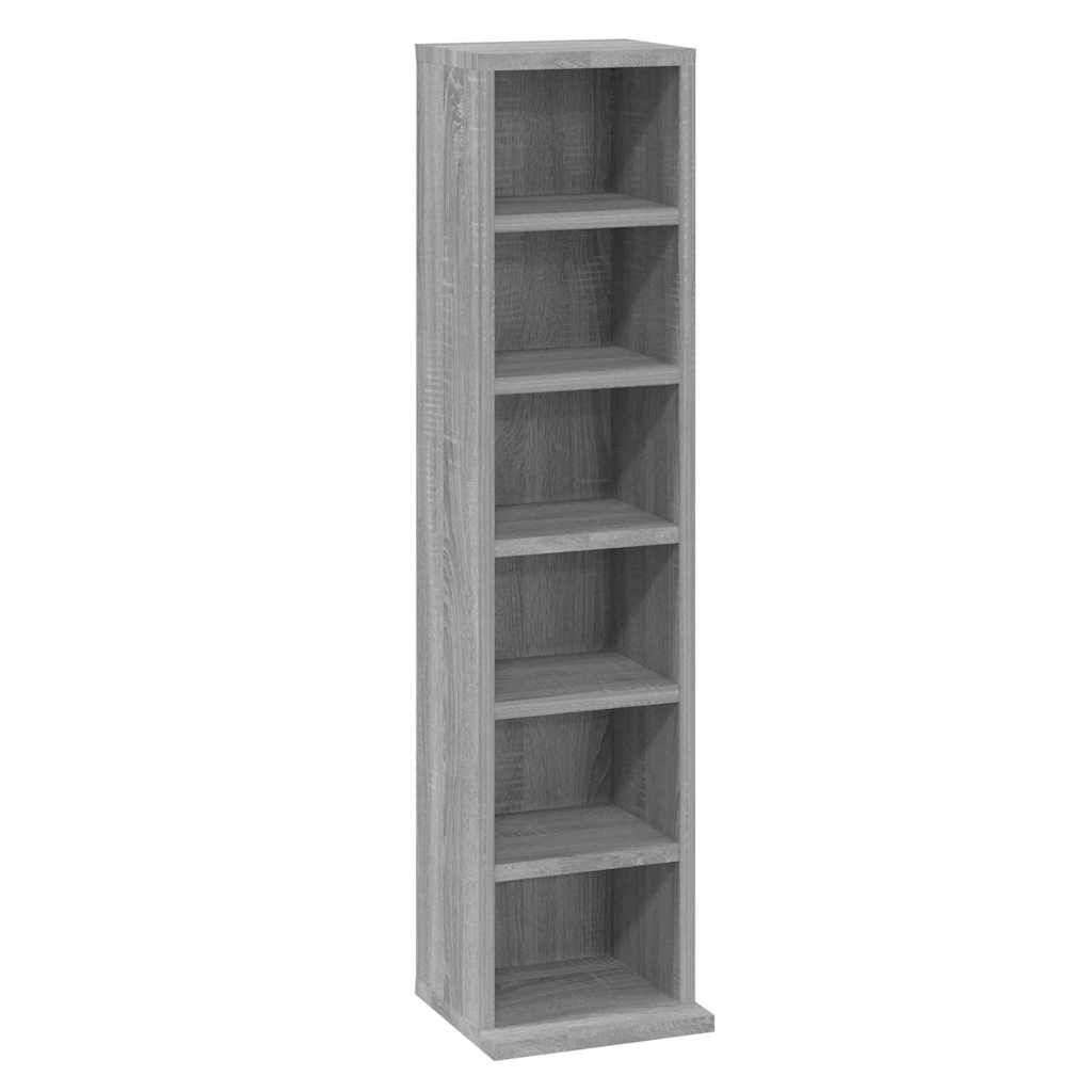 Έπιπλο για CD Γκρι Sonoma 21x20x88 εκ. από Επεξεργασμένο Ξύλο