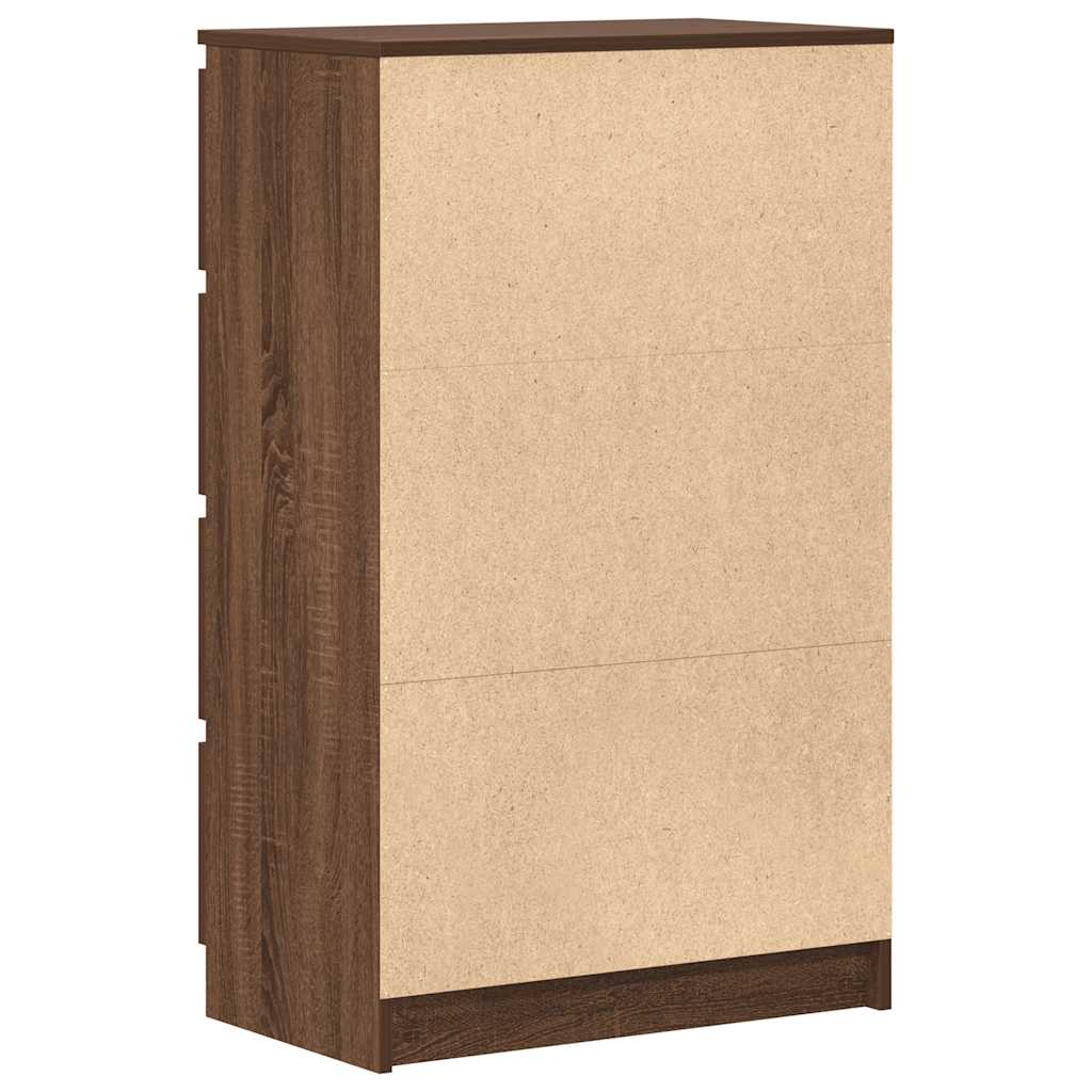 Συρταριέρα Καφέ Δρυς 60 x 35 x 98,5 εκ. από Επεξεργασμένο Ξύλο - Pakobazaar