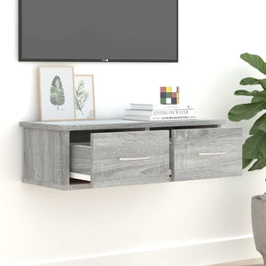 Ντουλάπι Τοίχου Γκρι Sonoma 60x26x18,5 εκ. Επεξεργασμένο Ξύλο - Pakobazaar