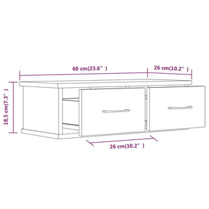 Ντουλάπι Τοίχου Γκρι Sonoma 60x26x18,5 εκ. Επεξεργασμένο Ξύλο - Pakobazaar