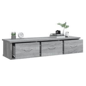 Ντουλάπι Τοίχου Γκρι Sonoma 88x26x18,5 εκ. Επεξεργασμένο Ξύλο - Pakobazaar