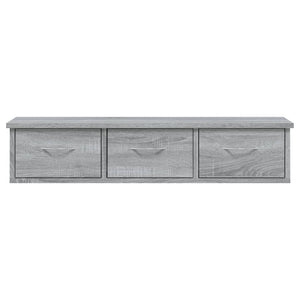 Ντουλάπι Τοίχου Γκρι Sonoma 88x26x18,5 εκ. Επεξεργασμένο Ξύλο - Pakobazaar