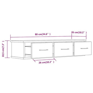 Ντουλάπι Τοίχου Καφέ Δρυς 88 x 26 x 18,5 εκ. Επεξεργασμένο Ξύλο