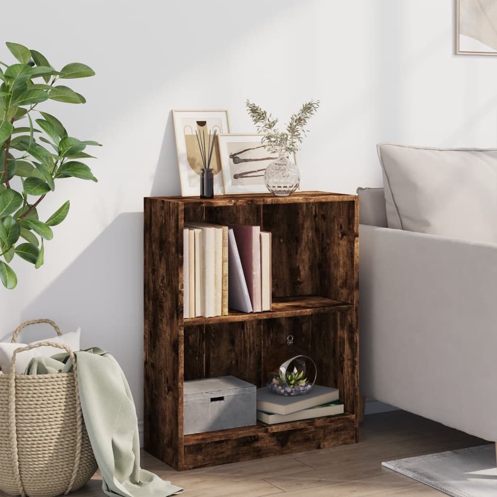Βιβλιοθήκη Καπνιστή Δρυς 60 x 24 x 76 εκ. Επεξεργασμένο Ξύλο
