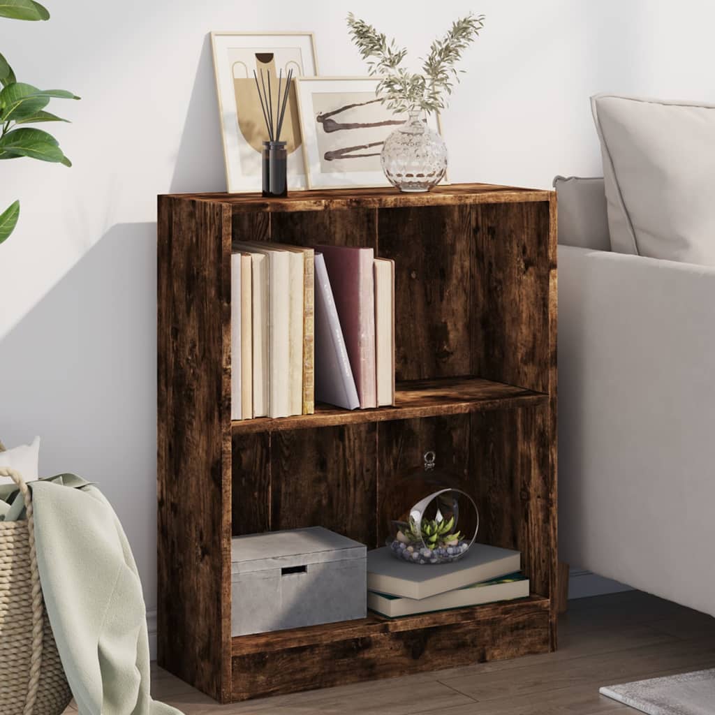 Βιβλιοθήκη Καπνιστή Δρυς 60 x 24 x 76 εκ. Επεξεργασμένο Ξύλο