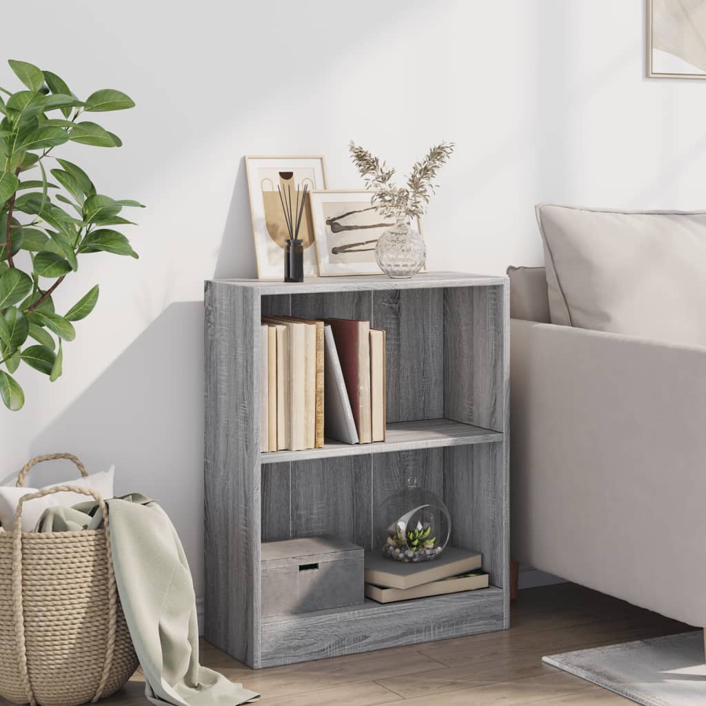 Βιβλιοθήκη Γκρι Sonoma 60x24x76 εκ. από Επεξεργασμένο Ξύλο