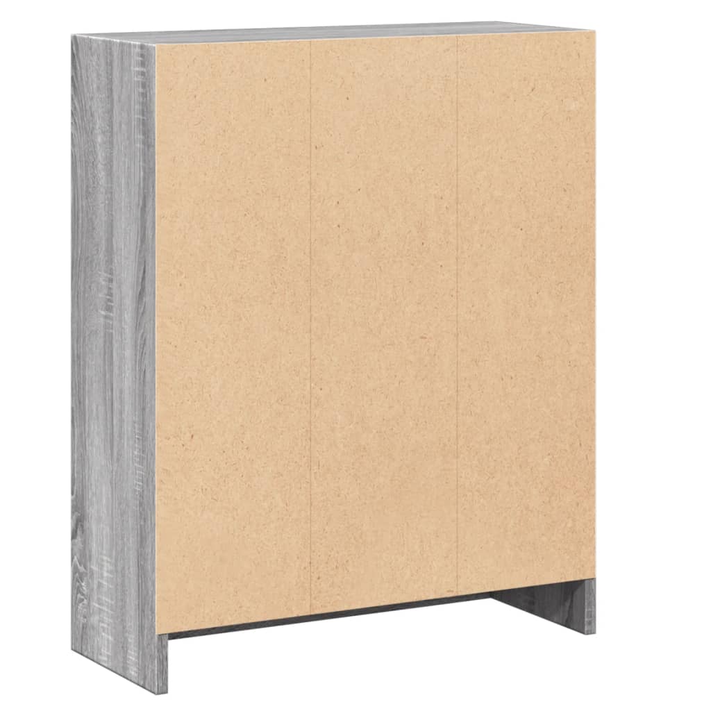 Βιβλιοθήκη Γκρι Sonoma 60x24x76 εκ. από Επεξεργασμένο Ξύλο