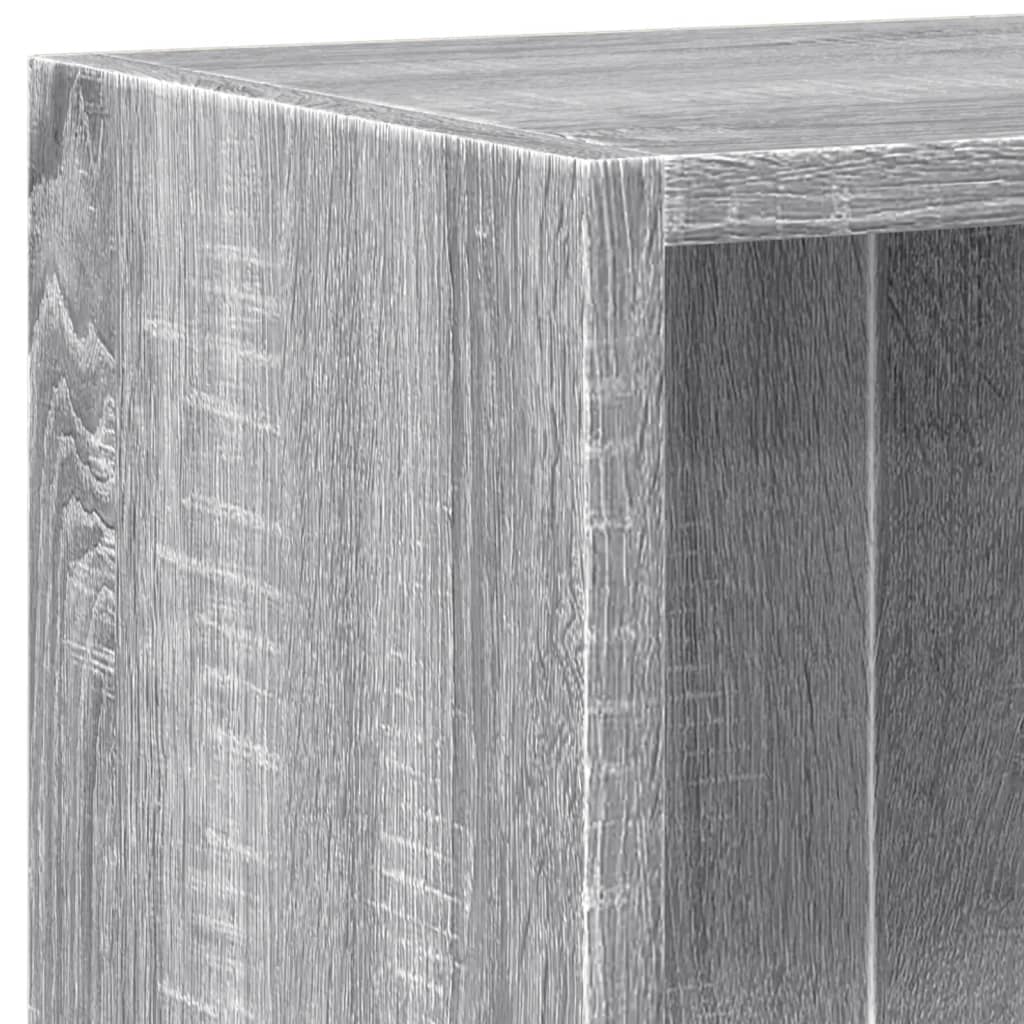 Βιβλιοθήκη Γκρι Sonoma 60x24x76 εκ. από Επεξεργασμένο Ξύλο