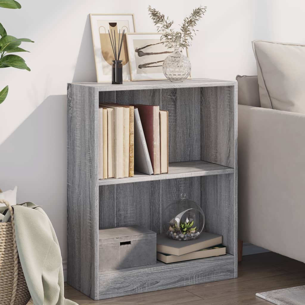 Βιβλιοθήκη Γκρι Sonoma 60x24x76 εκ. από Επεξεργασμένο Ξύλο