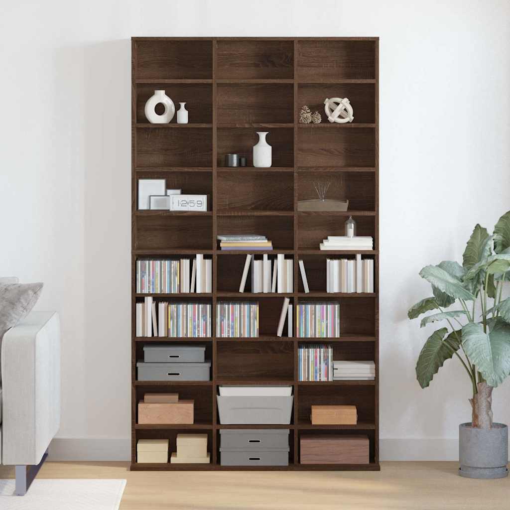 Έπιπλο για CD Καφέ Δρυς 102x23x177,5 εκ. Επεξεργασμένο Ξύλο