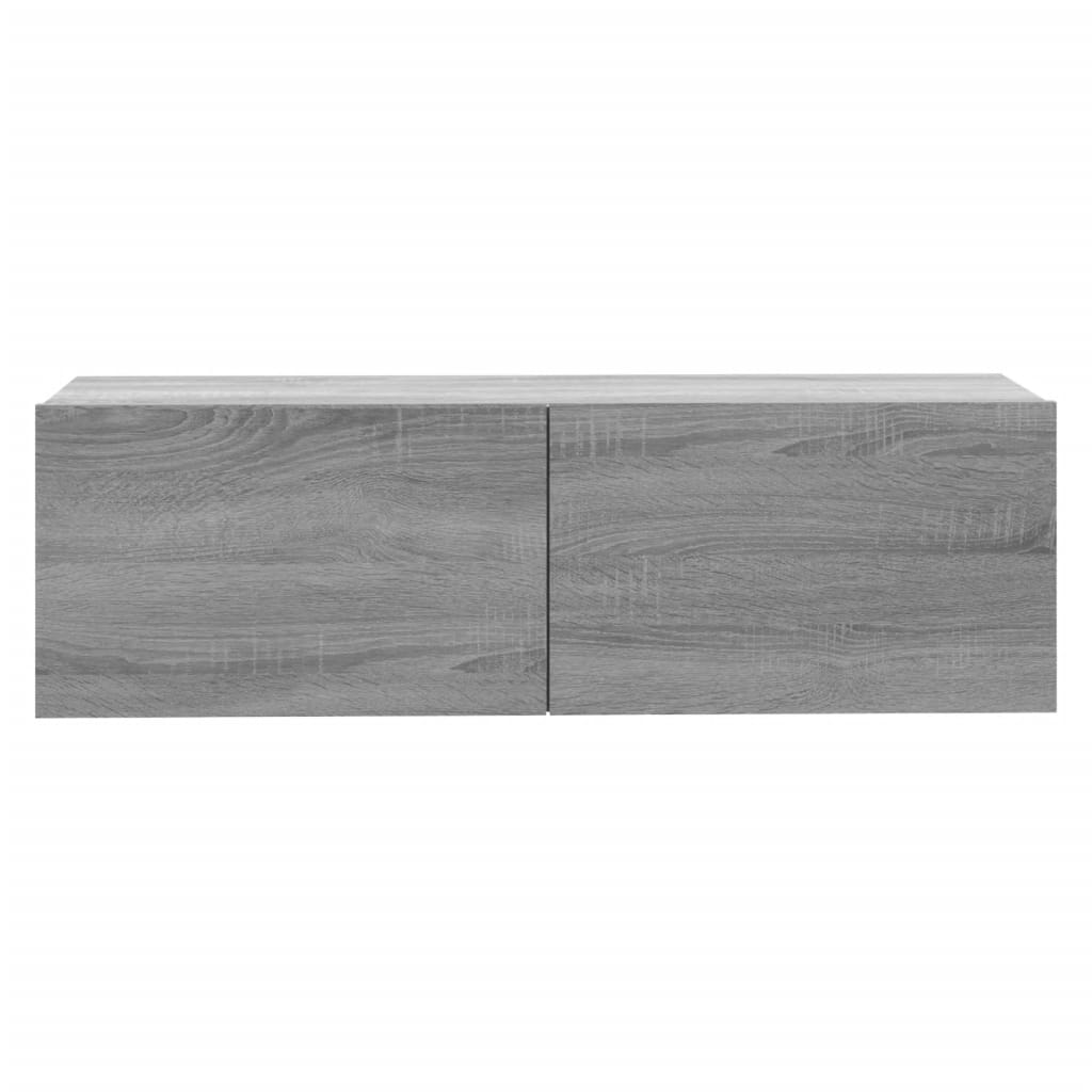 Έπιπλο Τηλεόρασης Τοίχου Γκρι Sonoma 100x30x30 εκ. Επεξερ. Ξύλο