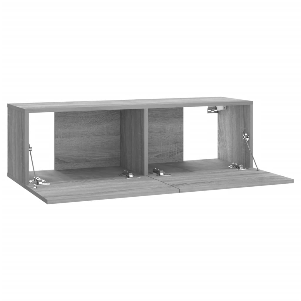 Έπιπλο Τηλεόρασης Τοίχου Γκρι Sonoma 100x30x30 εκ. Επεξερ. Ξύλο