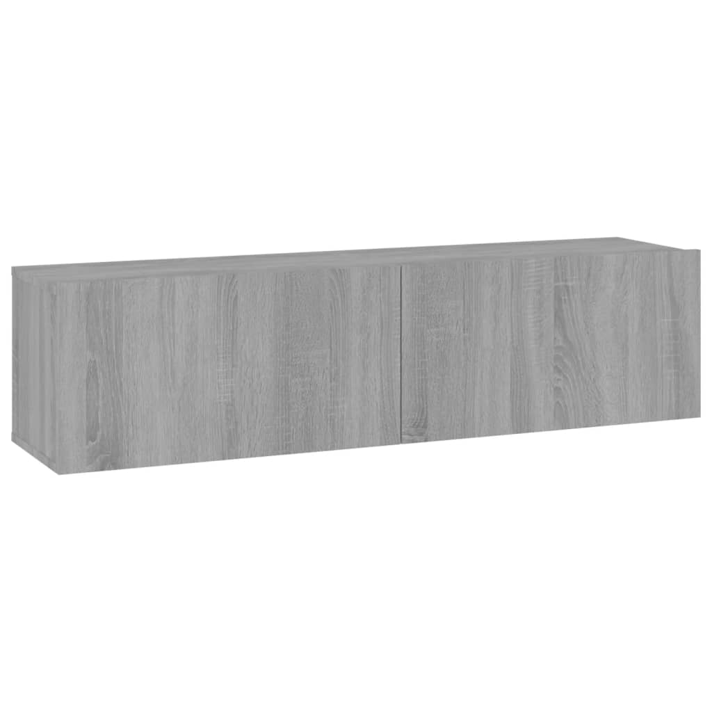 Έπιπλο Τηλεόρασης Τοίχου Γκρι Sonoma 120x30x30 εκ. Επεξερ. Ξύλο - Pakobazaar