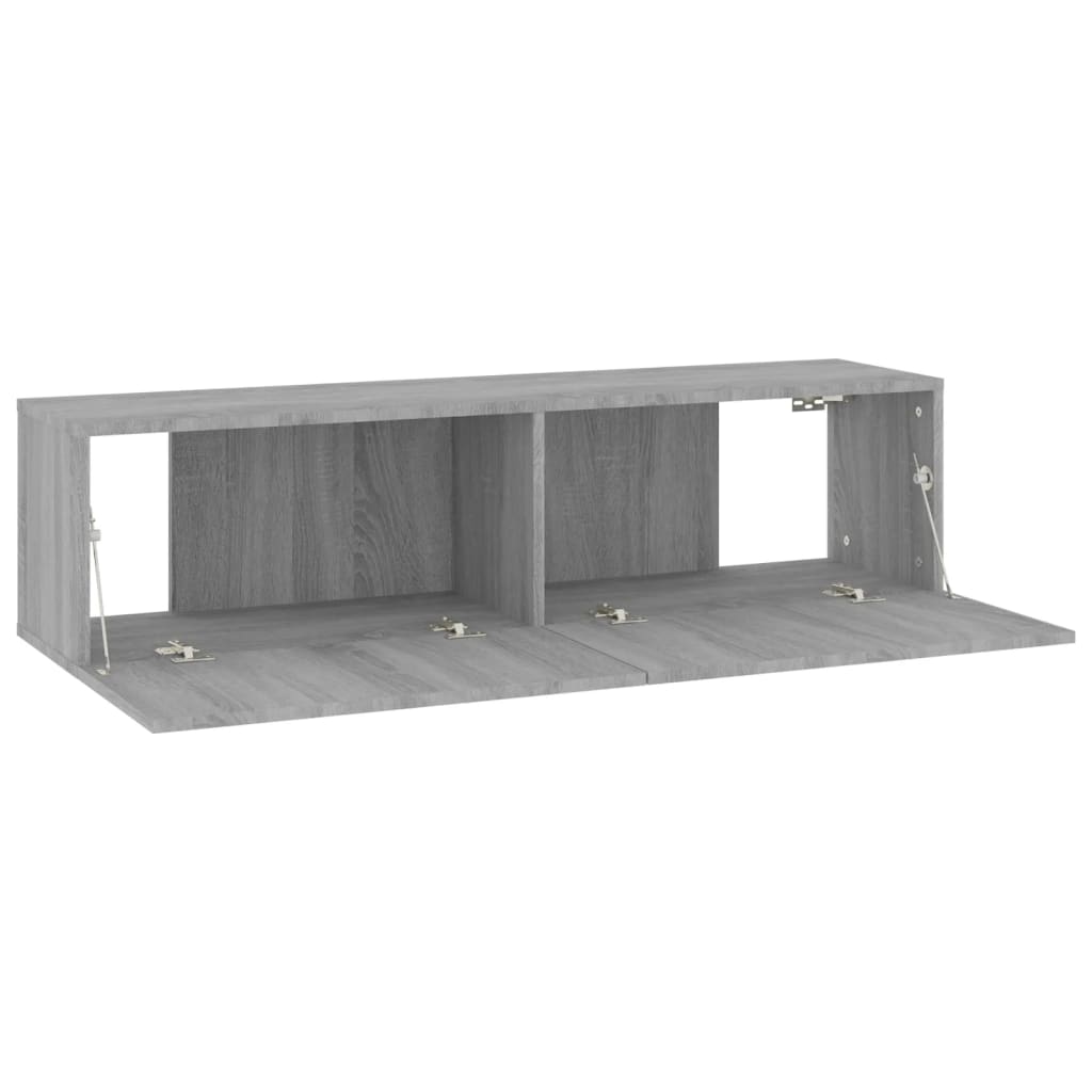 Έπιπλο Τηλεόρασης Τοίχου Γκρι Sonoma 120x30x30 εκ. Επεξερ. Ξύλο - Pakobazaar
