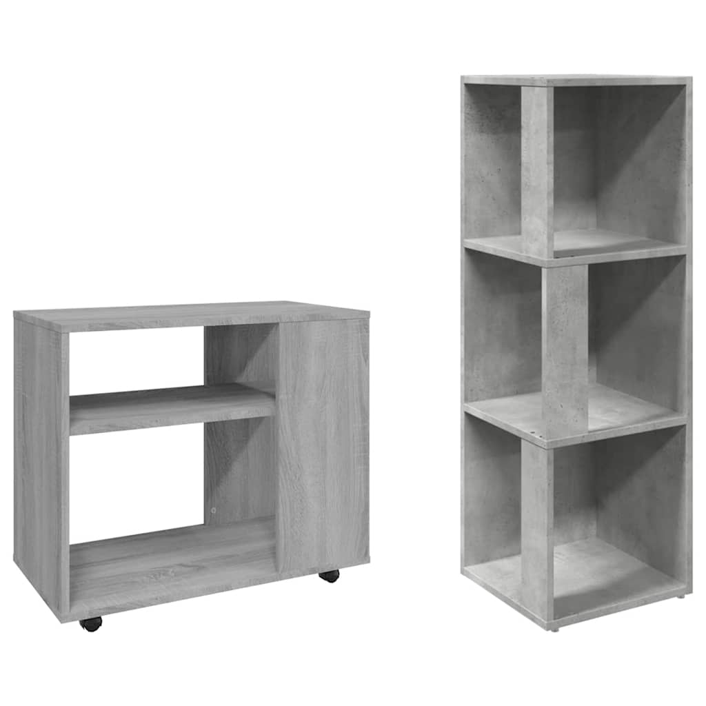Τραπέζι Βοηθητικό Γκρι Sonoma 70x35x55 εκ. Επεξεργασμένο Ξύλο