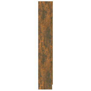 Βιβλιοθήκη Καπνιστή Δρυς 82,5x30,5x185,5 εκ. Επεξεργασμένο Ξύλο
