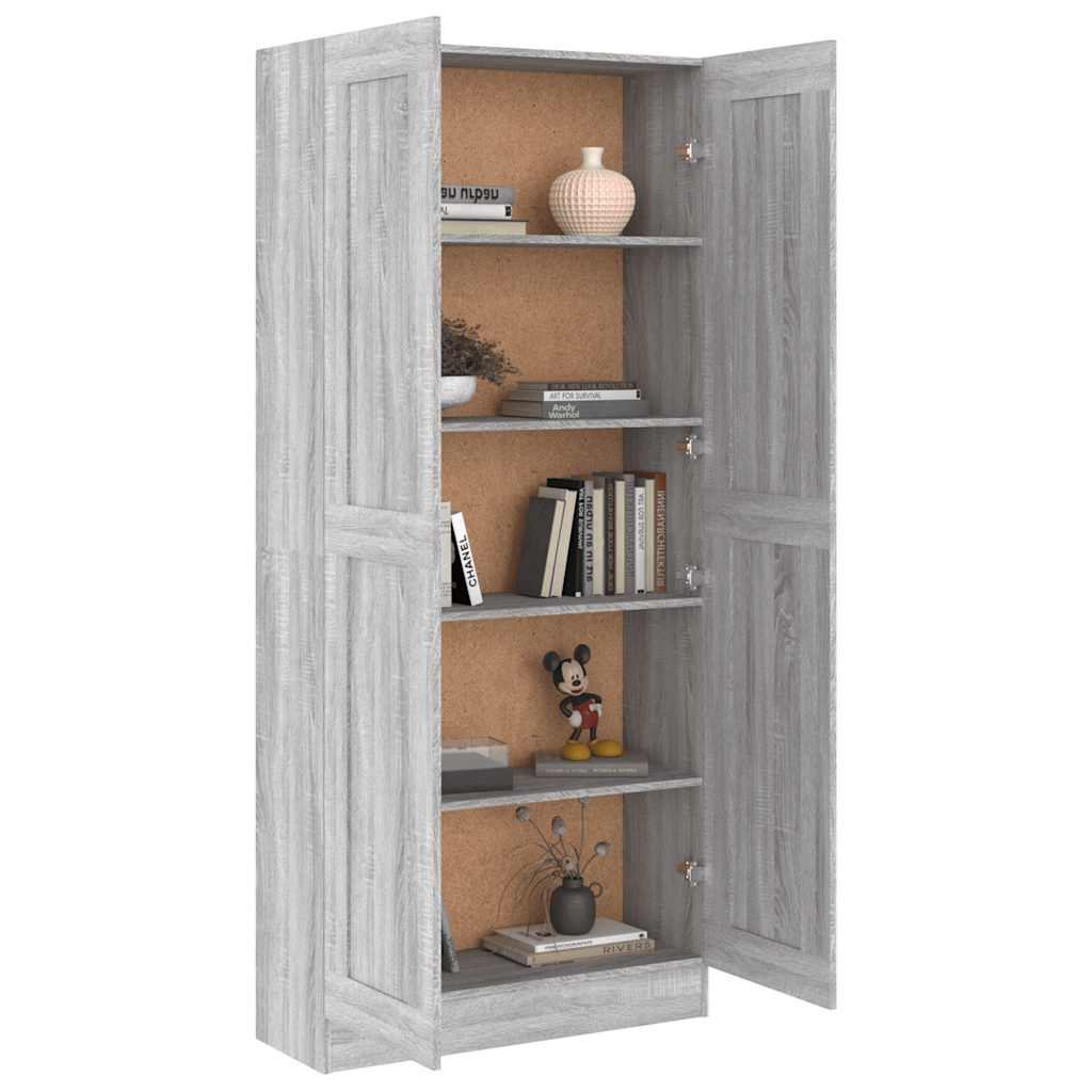 Βιβλιοθήκη Γκρι Sonoma 82,5x30,5x185,5 εκ. Επεξεργασμένο Ξύλο