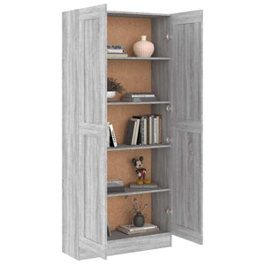 Βιβλιοθήκη Γκρι Sonoma 82,5x30,5x185,5 εκ. Επεξεργασμένο Ξύλο