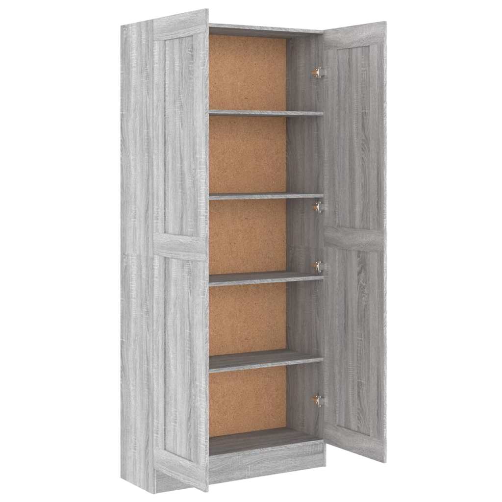 Βιβλιοθήκη Γκρι Sonoma 82,5x30,5x185,5 εκ. Επεξεργασμένο Ξύλο