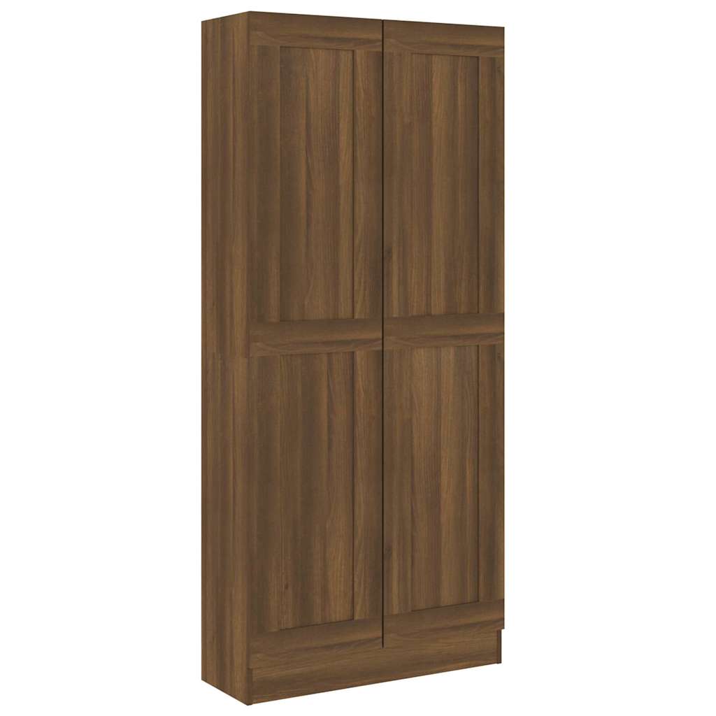 Βιβλιοθήκη Καφέ Δρυς 82,5x30,5x185,5 εκ. Επεξεργασμένο Ξύλο