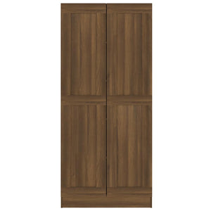 Βιβλιοθήκη Καφέ Δρυς 82,5x30,5x185,5 εκ. Επεξεργασμένο Ξύλο