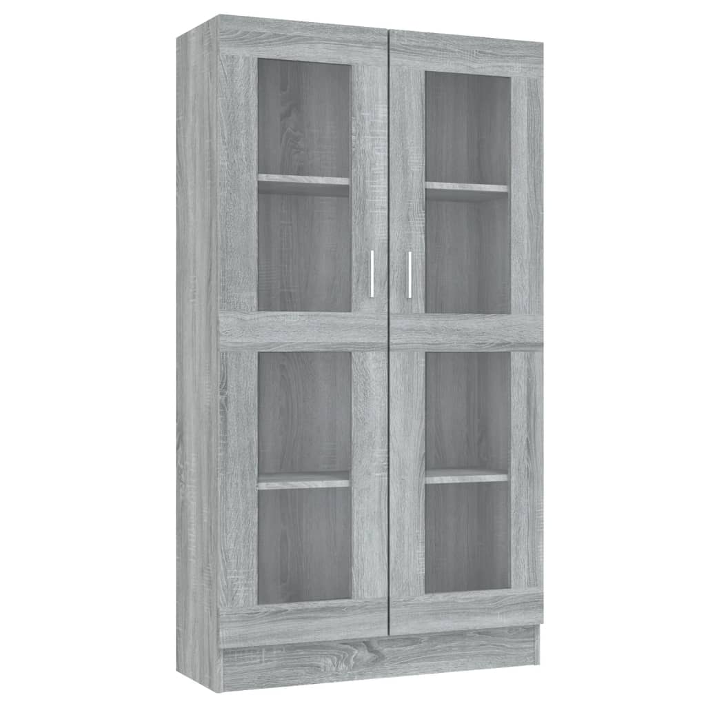 Βιτρίνα Γκρι Sonoma 82,5 x 30,5 x 150 εκ. Επεξεργασμένο Ξύλο
