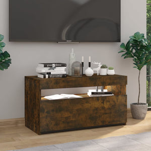 Έπιπλο Τηλεόρασης με LED Καπνιστή Δρυς 75 x 35 x 40 εκ. - Pakobazaar