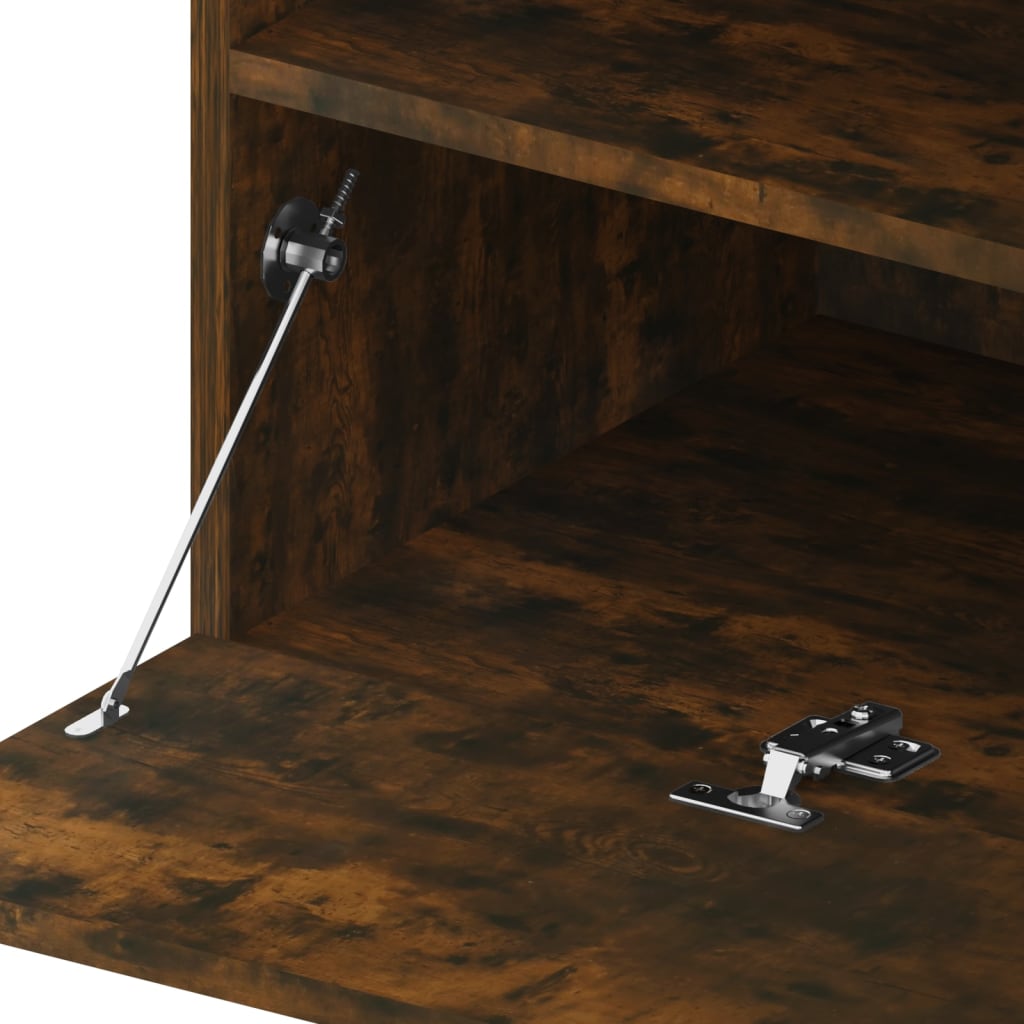 Έπιπλο Τηλεόρασης με LED Καπνιστή Δρυς 75 x 35 x 40 εκ. - Pakobazaar