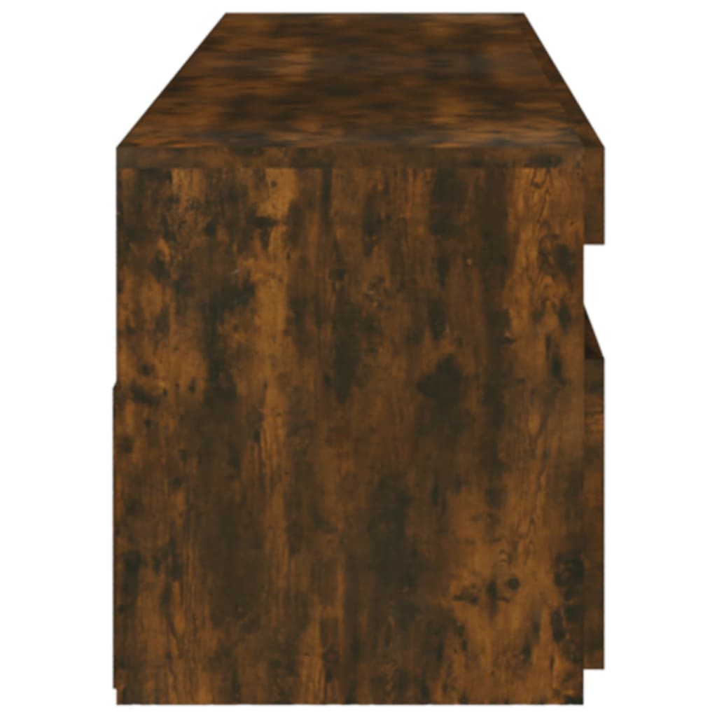 Έπιπλο Τηλεόρασης με LED 2 τεμ. Καπνιστή Δρυς 75 x 35 x 40 εκ. - Pakobazaar