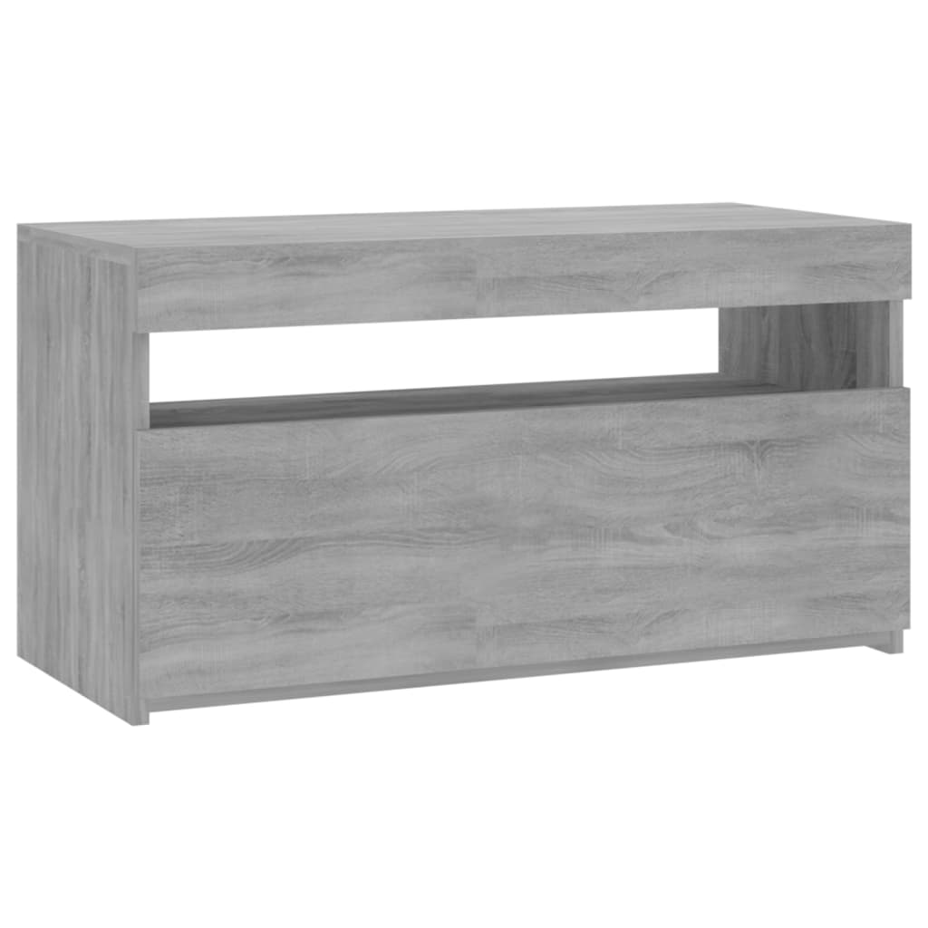 Έπιπλο Τηλεόρασης με LED Γκρι Sonoma 75 x 35 x 40 εκ. - Pakobazaar