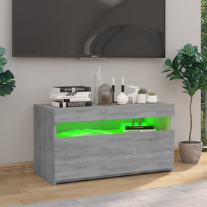 Έπιπλο Τηλεόρασης με LED Γκρι Sonoma 75 x 35 x 40 εκ. - Pakobazaar