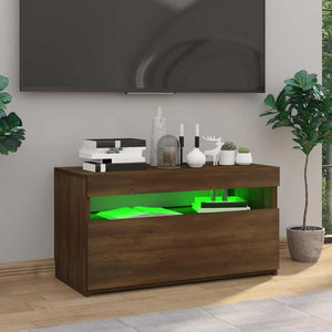 Έπιπλο Τηλεόρασης με LED Καφέ Δρυς 75 x 35 x 40 εκ. - Pakobazaar