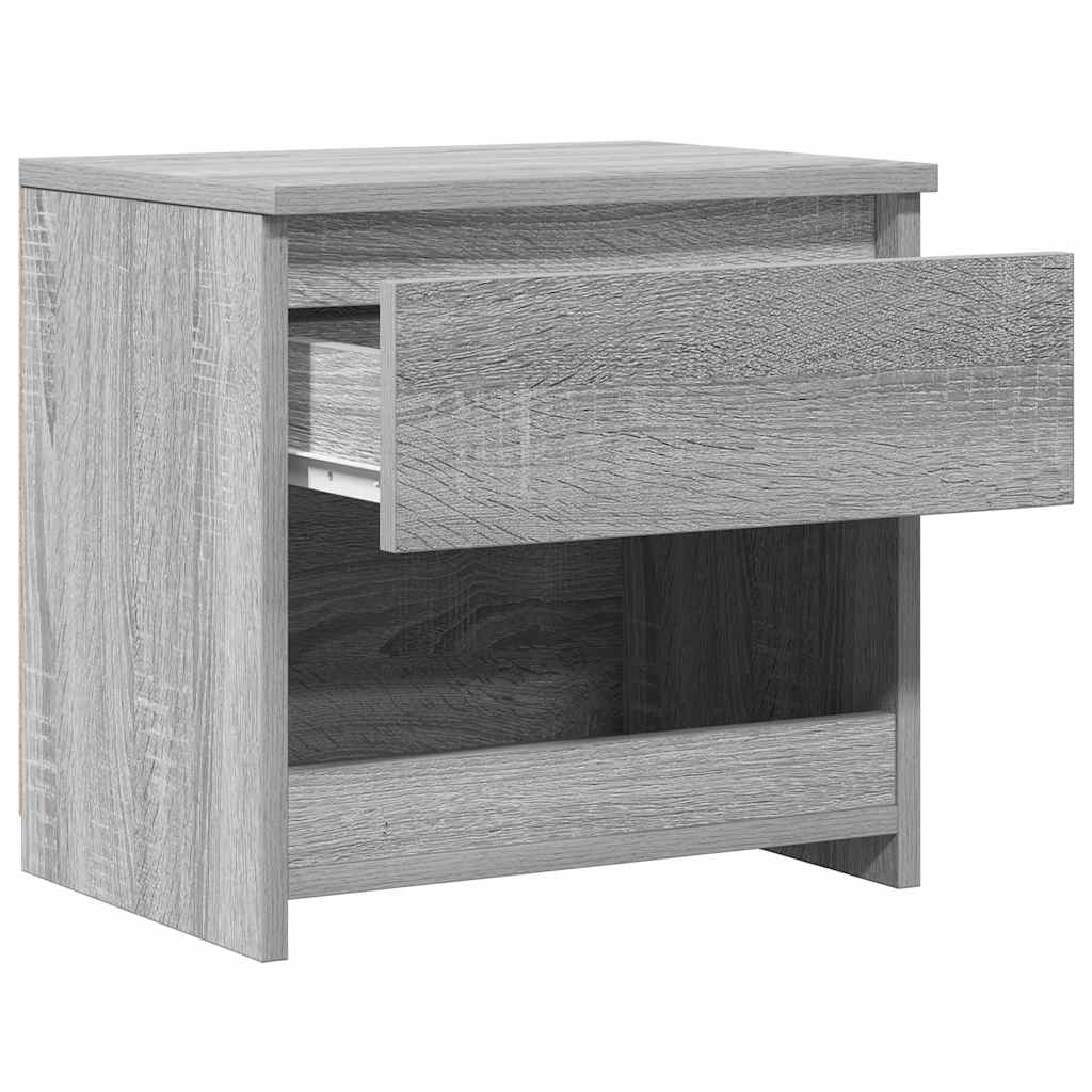 Κομοδίνα 2 τεμ. Γκρι Sonoma 40x30x39 εκ. από Επεξεργασμένο Ξύλο