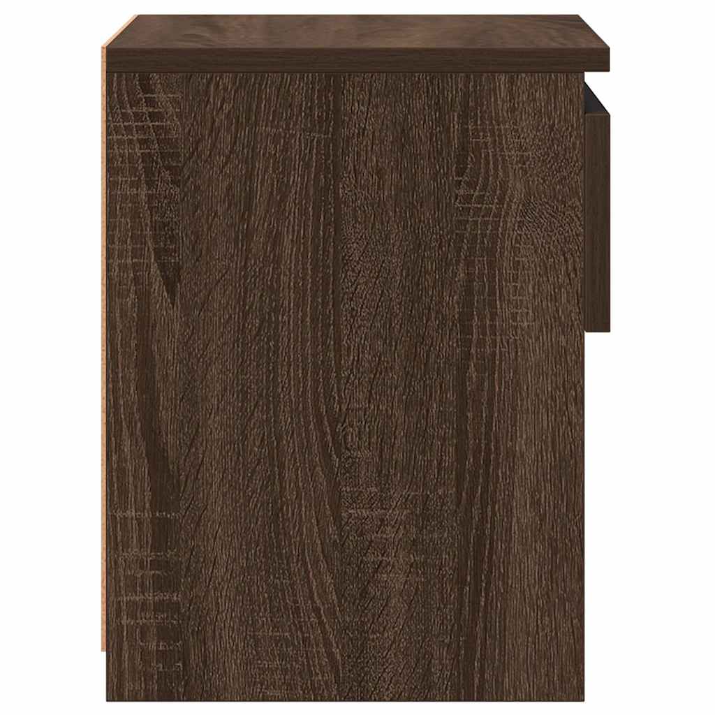 Κομοδίνο Καφέ Δρυς 40 x 30 x 39 εκ. από Επεξεργασμένο Ξύλο