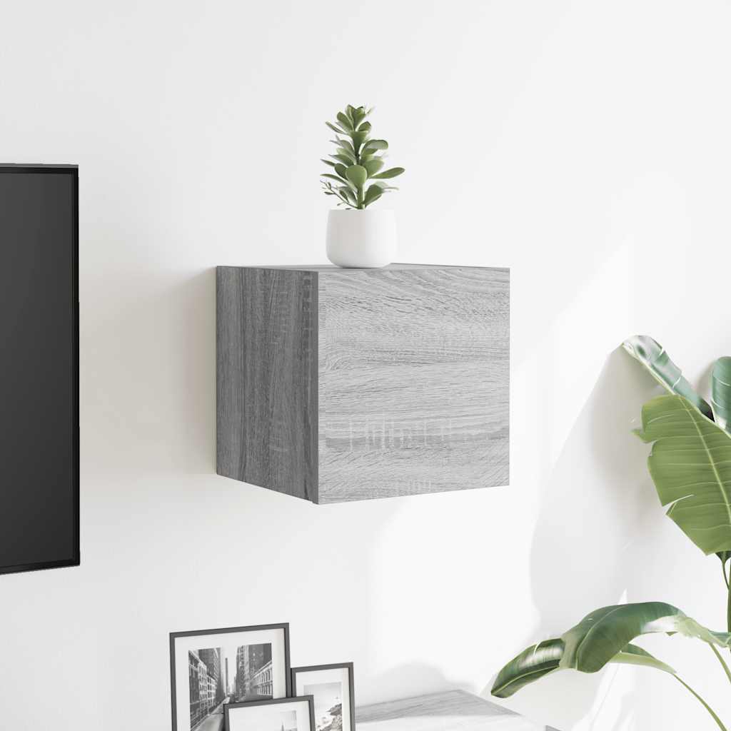 Έπιπλο Τηλεόρασης Επιτοίχιο Γκρι Sonoma 30,5 x 30 x 30 εκ. - Pakobazaar