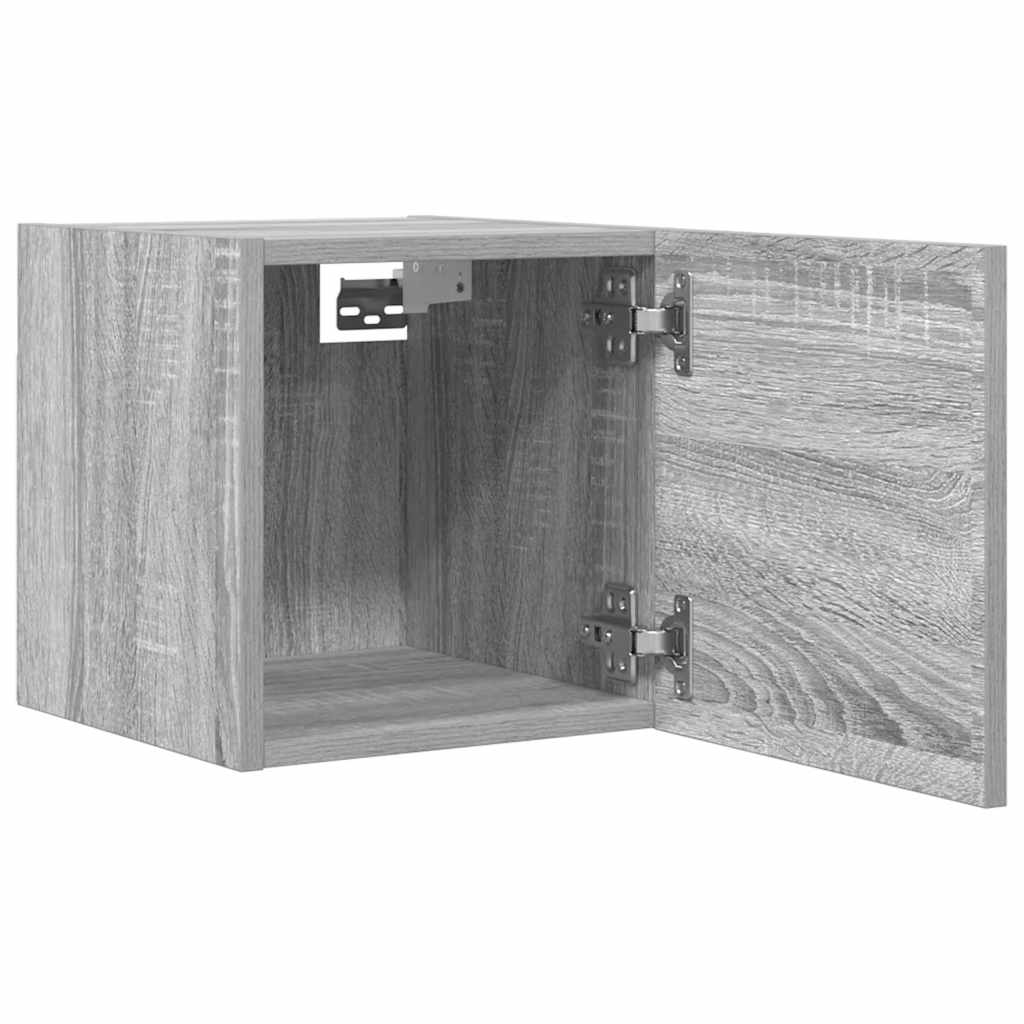 Έπιπλα Τηλεόρασης Επιτοίχια 2 τεμ. Γκρι Sonoma 30,5x30x30 εκ. - Pakobazaar