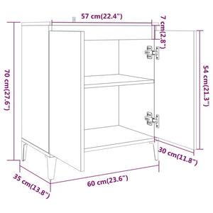 Ντουλάπι Γκρι Sonoma 60 x 35 x 70 εκ. από Επεξεργασμένο Ξύλο