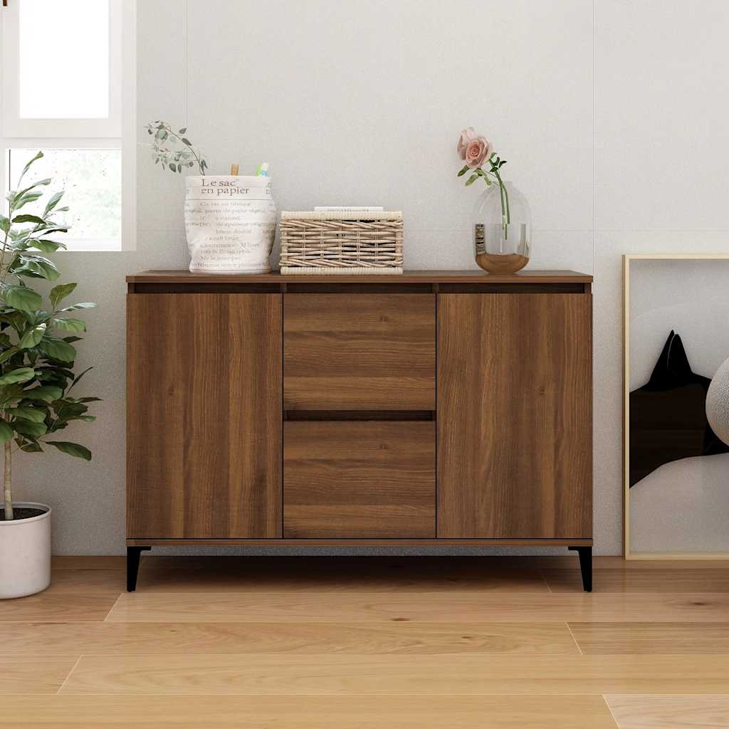 Μπουφές Καφέ Δρυς 102 x 35 x 70 εκ. από Επεξεργασμένο Ξύλο