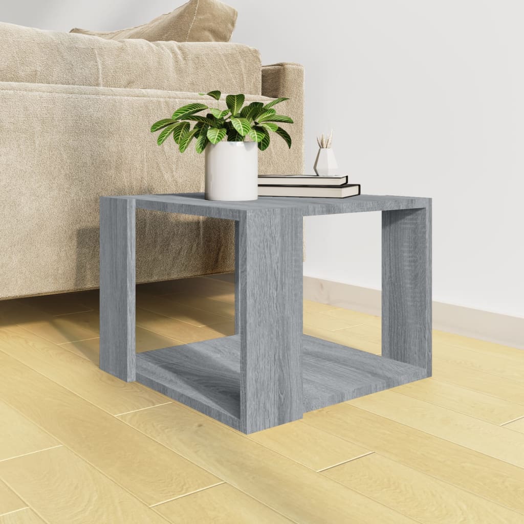 Τραπεζάκι Σαλονιού Γκρι Sonoma 40x40x30 εκ. Επεξεργασμένο Ξύλο