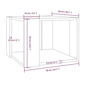 Τραπεζάκι Σαλονιού Γκρι Sonoma 40x40x30 εκ. Επεξεργασμένο Ξύλο