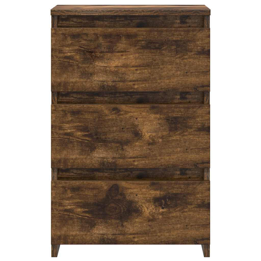 Κομοδίνα 2 τεμ. Καπνιστή Δρυς 40x35x62,5 εκ. Επεξεργασμένο Ξύλο
