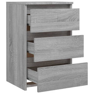 Κομοδίνο Γκρι Sonoma 40x35x62,5 εκ. από Επεξεργασμένο Ξύλο