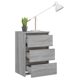 Κομοδίνο Γκρι Sonoma 40x35x62,5 εκ. από Επεξεργασμένο Ξύλο