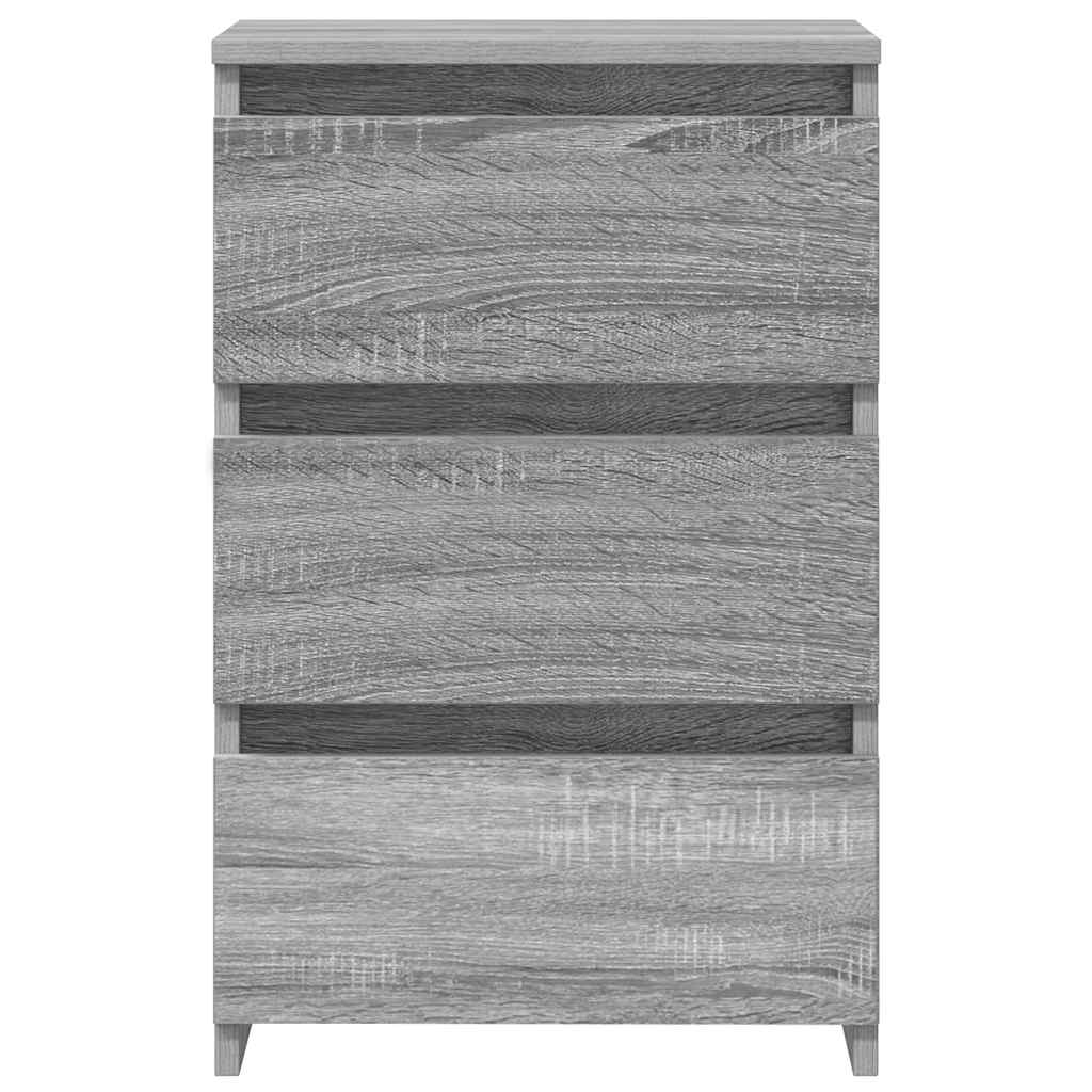 Κομοδίνα 2 τεμ. Γκρι Sonoma 40x35x62,5 εκ. Επεξεργασμένο Ξύλο