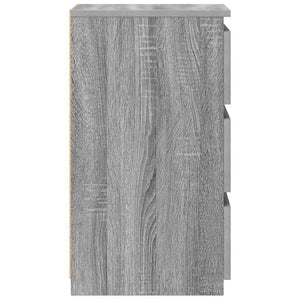 Κομοδίνα 2 τεμ. Γκρι Sonoma 40x35x62,5 εκ. Επεξεργασμένο Ξύλο