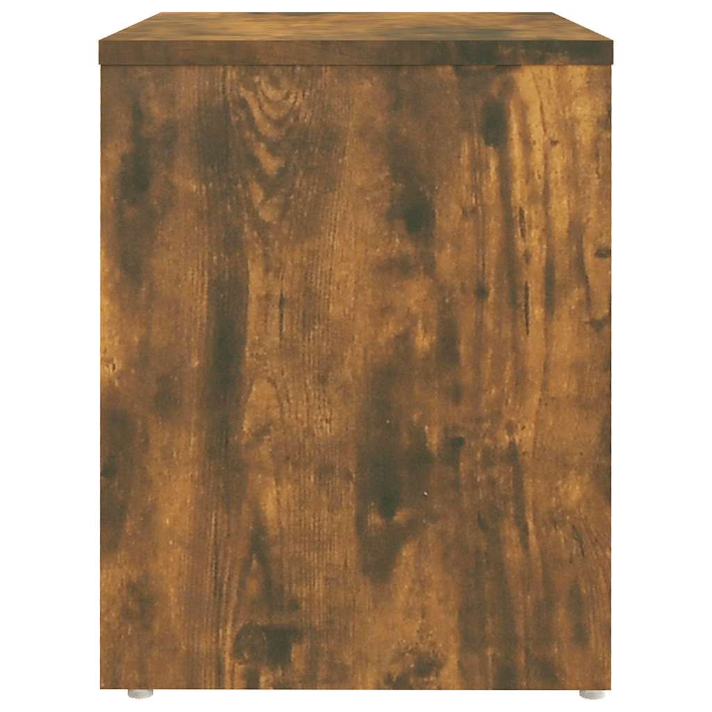 Κομοδίνα 2 τεμ. Καπνιστή Δρυς 40x30x40 εκ. Επεξεργασμένο Ξύλο - Pakobazaar