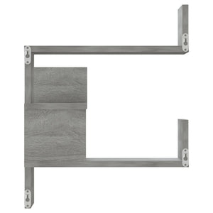 Γωνιακή Ραφιέρα Τοίχου Γκρι Sonoma 40x40x50 εκ. Επεξεργ. Ξύλο - Pakobazaar