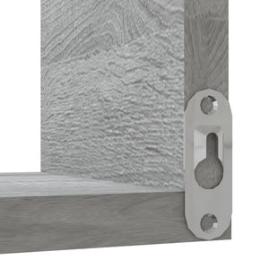 Γωνιακή Ραφιέρα Τοίχου Γκρι Sonoma 40x40x50 εκ. Επεξεργ. Ξύλο - Pakobazaar
